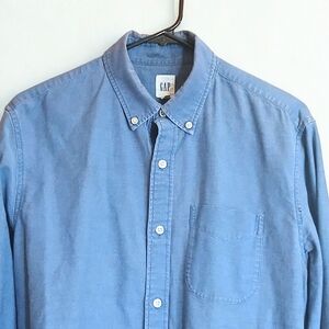 LAST CHANCE! Men's GAP Casual Button Down Shirt in Blue Denim Cotton